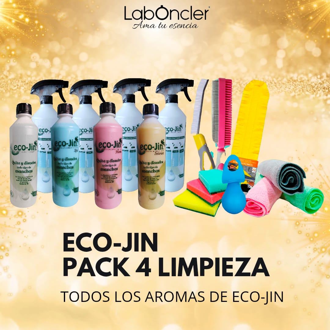 PACK 4 Limpieza 4 ECOJIN+4 DIFUSORES+PLUMERO+CEPILLO JUNTAS AMARILLO+CEPILLO TEXTIL ROSA+4 BAYETAS+4 ESTROPAJOS ESPONJA+BOLA DESCALCIFICADORA 87,50 € El precio original era: 87,50 €.55,50 €