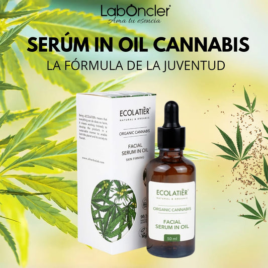 ECOLATIER Sérum Facial en Aceite Reafirmante de la Piel a base de Cannabis Ecológico